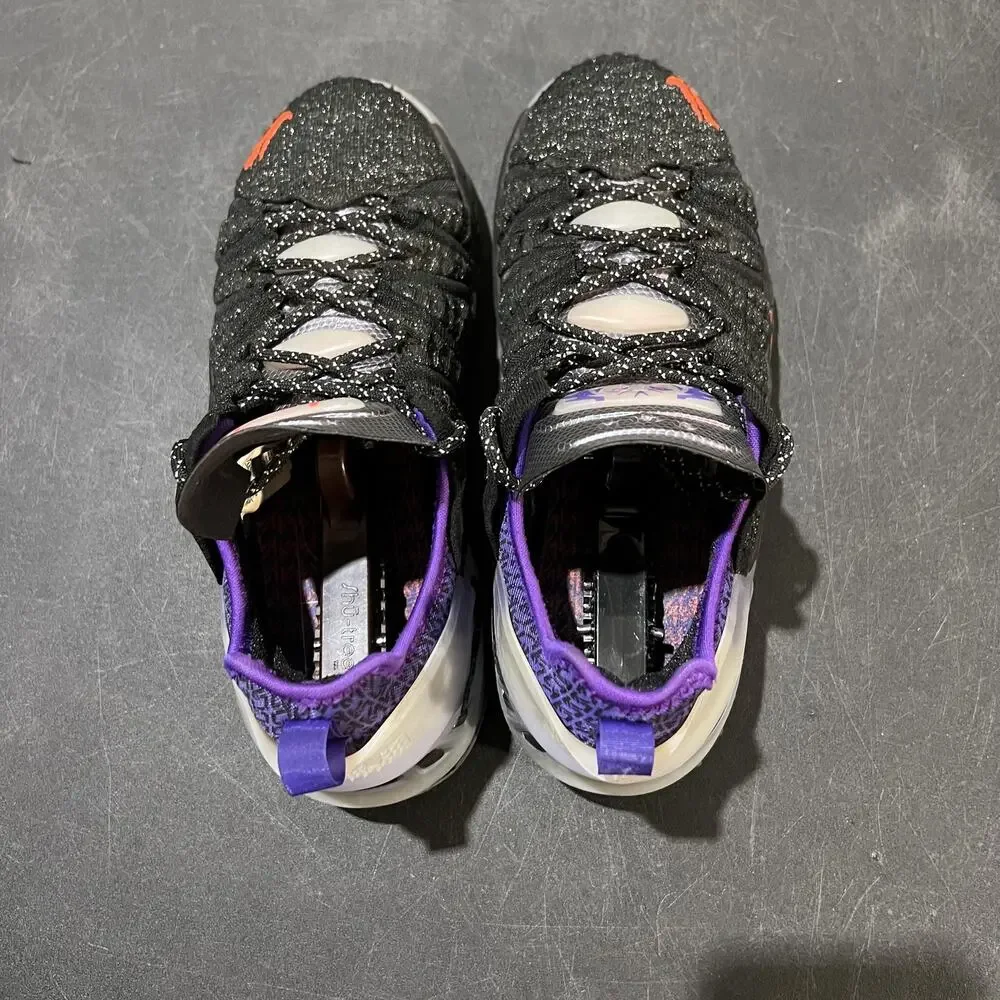 Nike LeBron 18 The Chosen 2 Mbappe Shoes Youth Size 6.5Y Black Purple CT4677-001